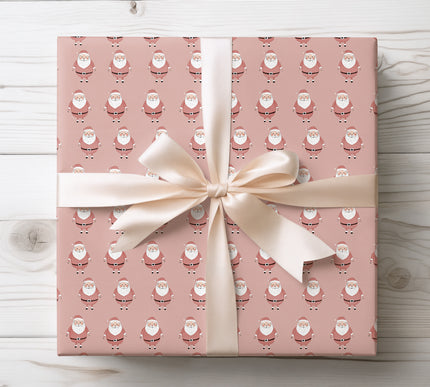 Add cheerful charm to your Christmas gifts with JollyBlush, a delightful Santa Claus design on blush pink paper. Ideal for kids, family gifts, and fun holiday celebrations. 