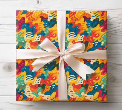 Brighten every occasion with Colorburst Joy, a lively abstract multicolor wrapping paper. Ideal for birthdays, celebrations, or artistic events. This vivid design makes gifts stand out with a fun, creative flair. 