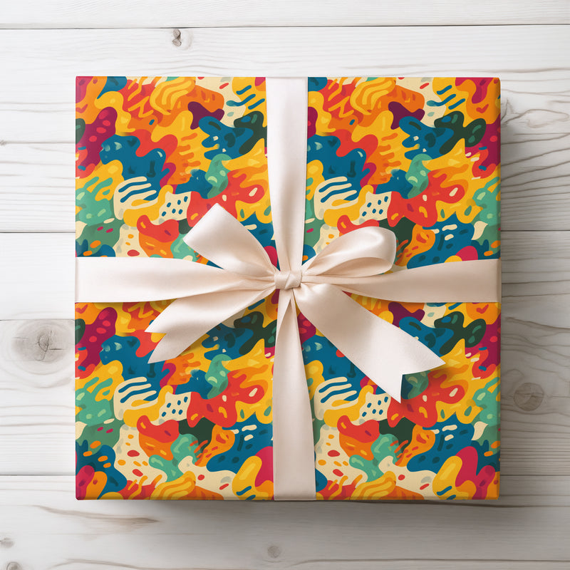Colorburst Joy – Abstract Multicolor Wrapping Paper