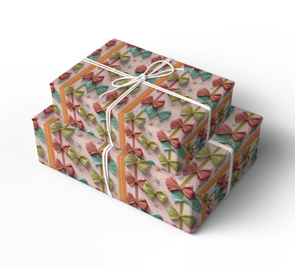 BowBliss – Retro Metallic Gift Bow Christmas Wrapping Paper