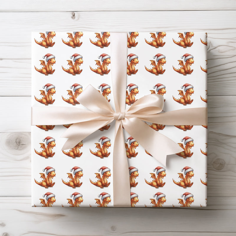 Drakoria – Cute Baby Dragon Christmas Wrapping Paper