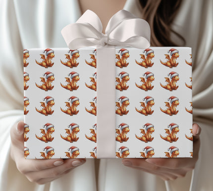 Drakoria – Cute Baby Dragon Christmas Wrapping Paper