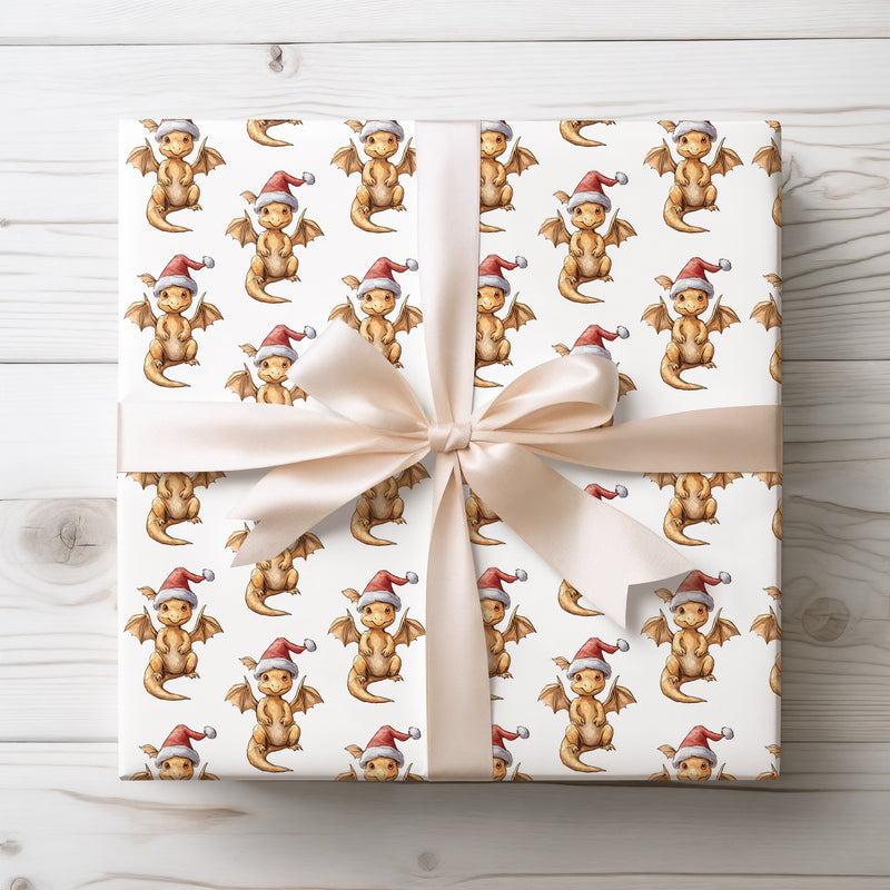 Emberling – Santa Hat Dragon Holiday Gift Wrap