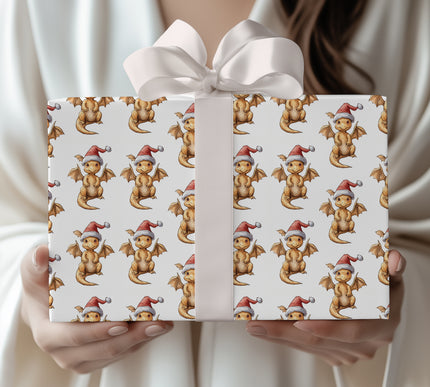 Emberling – Santa Hat Dragon Holiday Gift Wrap