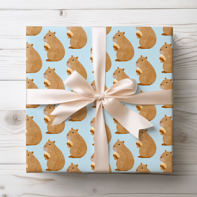Capinook – Cute Capybara Winter Wrapping Paper