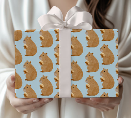 Capinook – Cute Capybara Winter Wrapping Paper