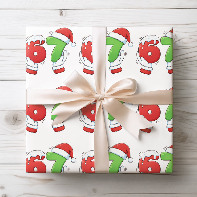 Frostjolly – Cute Santa 6 7 Number Christmas Wrapping paper