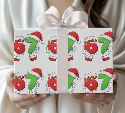 Frostjolly – Cute Santa 6 7 Number Christmas Wrapping paper