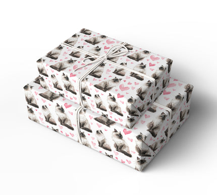 Fluffgaze – Ragdoll Cat Valentine wrapping paper