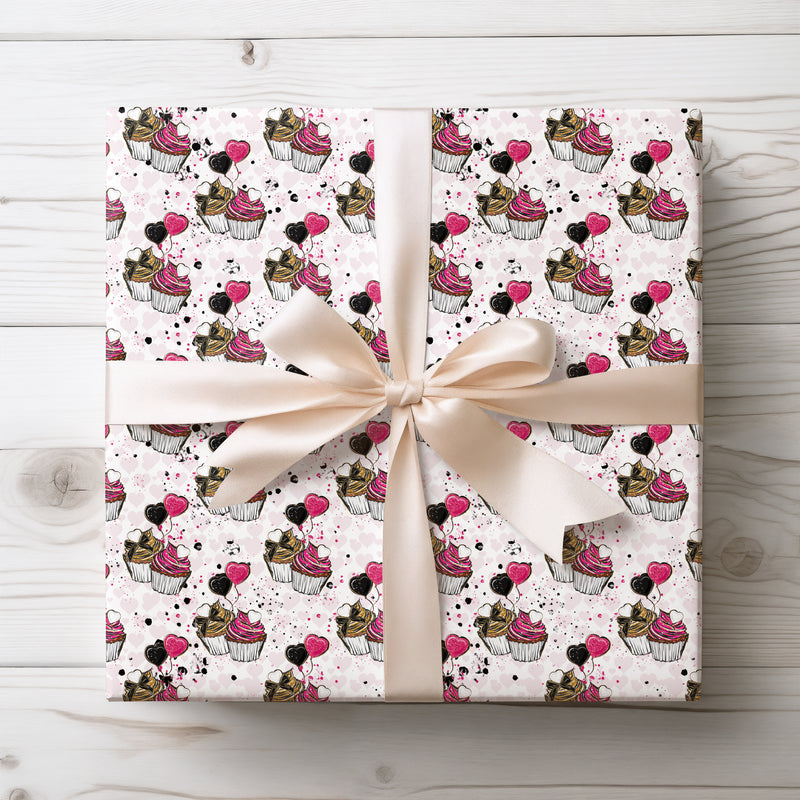 Sweetglaze Affair – Valentine Cupcakes wrapping paper
