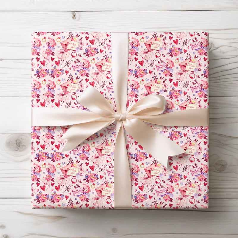 Petallove Letters – Romantic watercolor love letters wrapping paper