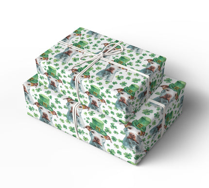 Cloverpup Honor – Pit Bull St. Patrick’s Day wrapping paper