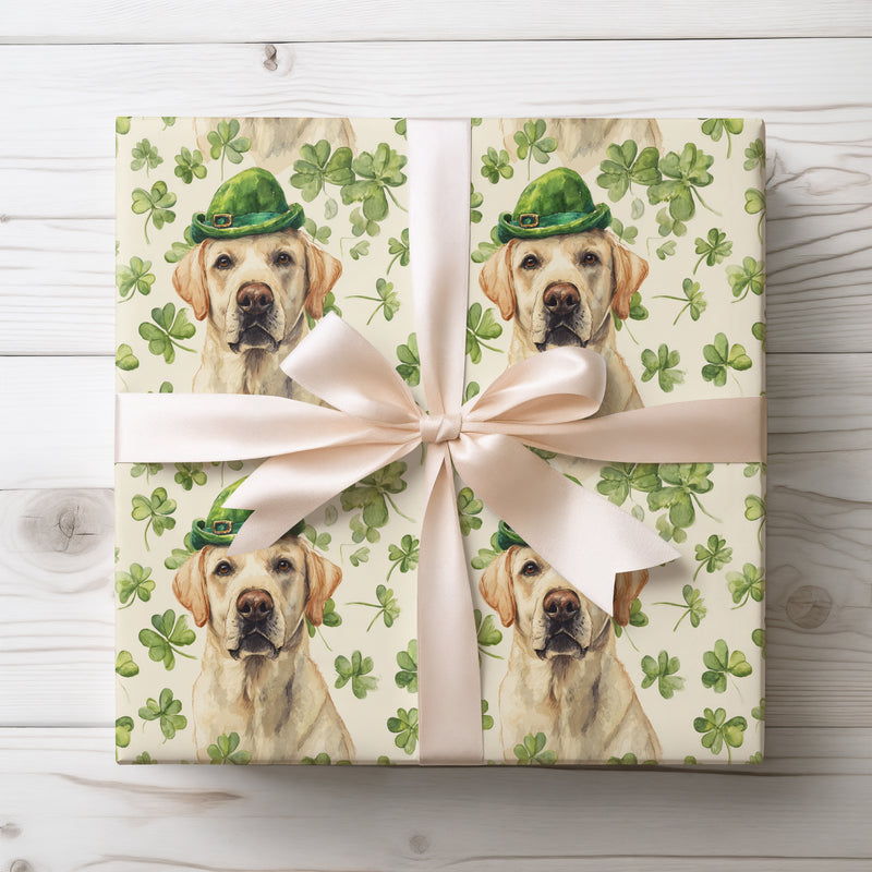 Luckyfield Retriever - Labrador Retriever St. Patrick’s Day Clover wrapping