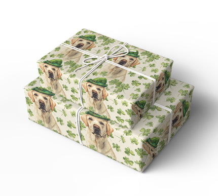Luckyfield Retriever - Labrador Retriever St. Patrick’s Day Clover wrapping