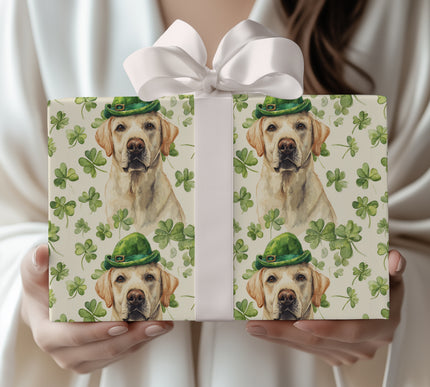 Luckyfield Retriever - Labrador Retriever St. Patrick’s Day Clover wrapping