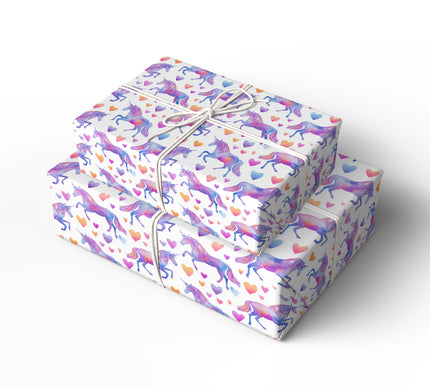 Dreamhoof – Colorful Unicorn Valentine wrapping paper
