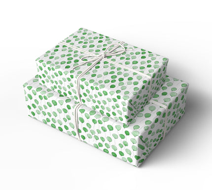 Minty Lift – Hand-Painted Green Balloon Pattern wrapping paper