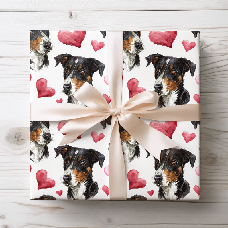 Alpineheart Charm – Appenzeller Sennenhunde Dog Hearts wrapping paper