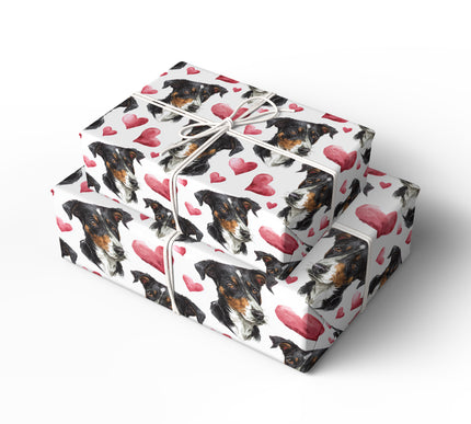 Alpineheart Charm – Appenzeller Sennenhunde Dog Hearts wrapping paper