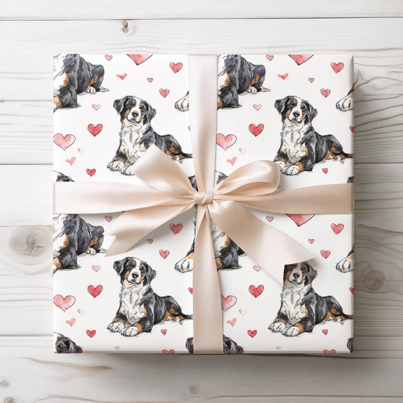 Alpineheart Classic – Appenzeller Sennenhunde Dog Hearts wrapping paper