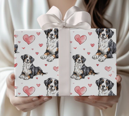Alpineheart Classic – Appenzeller Sennenhunde Dog Hearts wrapping paper