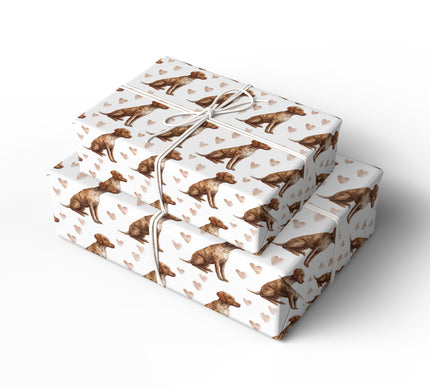 Baywood Affection – Chesapeake Bay Retriever Hearts wrapping paper