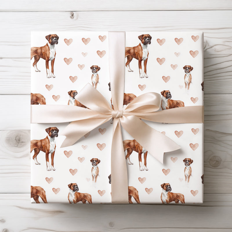 Boldember – Strong Boxer Dog wrapping paper