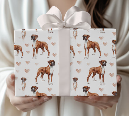 Boldember – Strong Boxer Dog wrapping paper