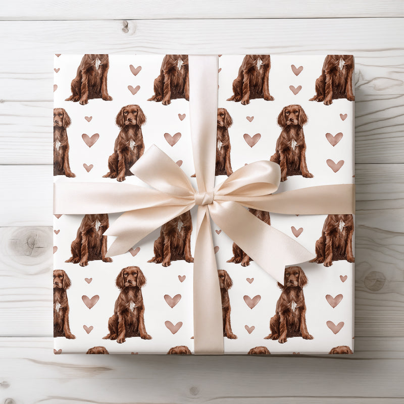 Cocoaheart Drift – Boykin Spaniel Love wrapping paper