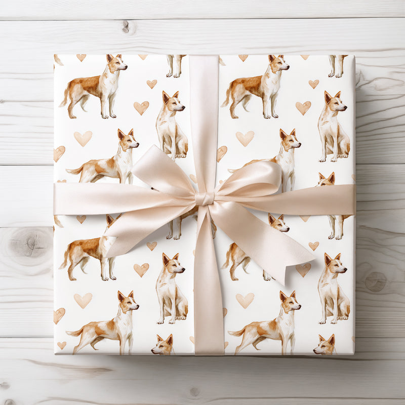 Desertwhisper – Canaan Dog hearts wrapping paper