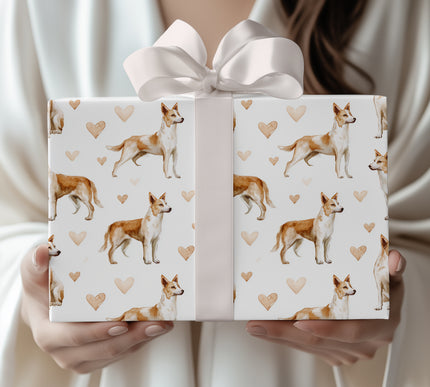 Desertwhisper – Canaan Dog hearts wrapping paper