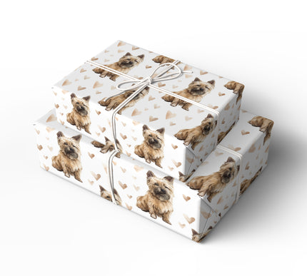 Honeywhisk – Cairn Terrier hearts wrapping paper