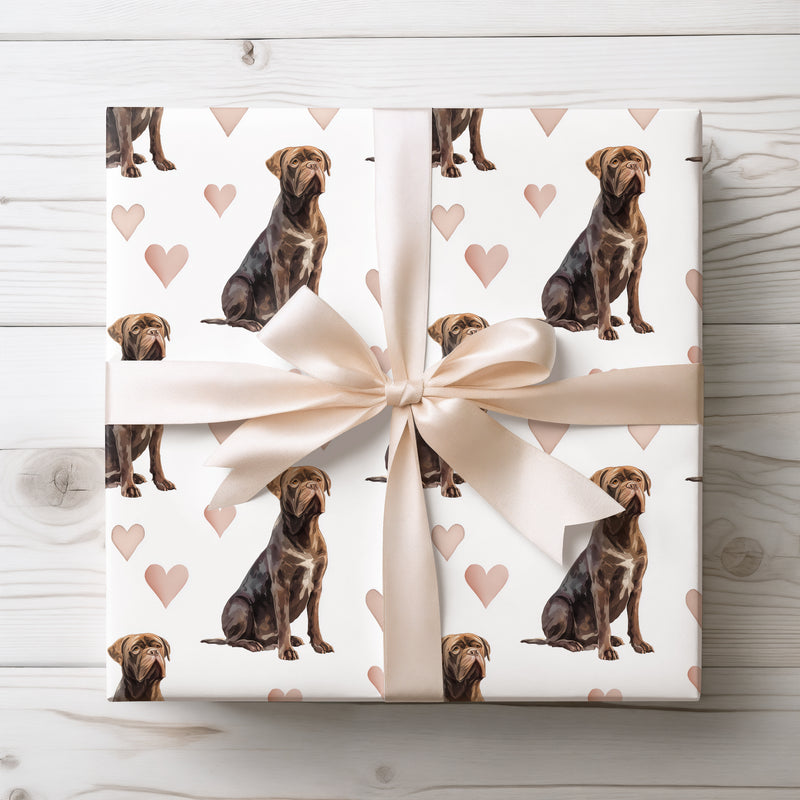 Ironheart – Cane Corso hearts wrapping paper