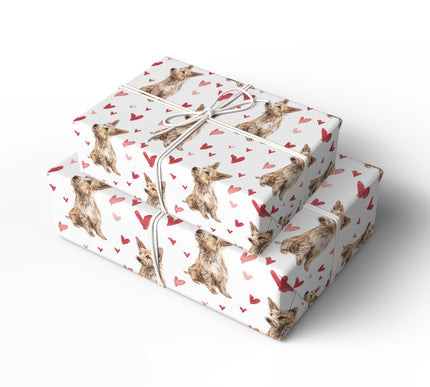 Rustfield Heart – Berger Picard watercolor hearts wrapping paper