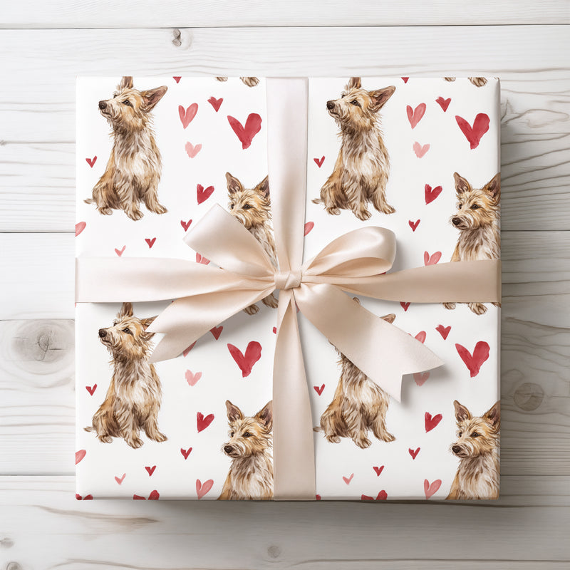 Rustfield Heart – Berger Picard watercolor hearts wrapping paper