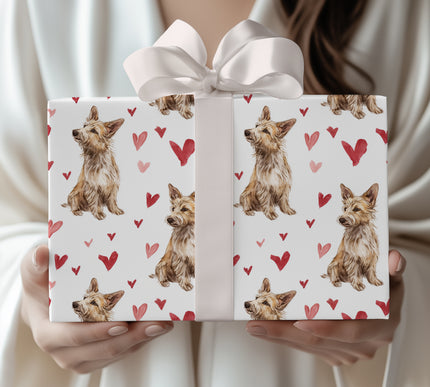 Rustfield Heart – Berger Picard watercolor hearts wrapping paper