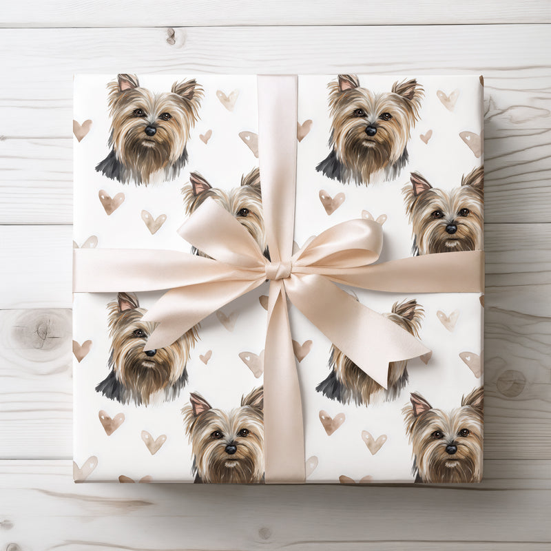 Silkenheart Whisper – Australian Silky Terrier Love Hearts wrapping paper