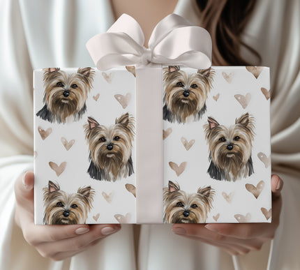 Silkenheart Whisper – Australian Silky Terrier Love Hearts wrapping paper