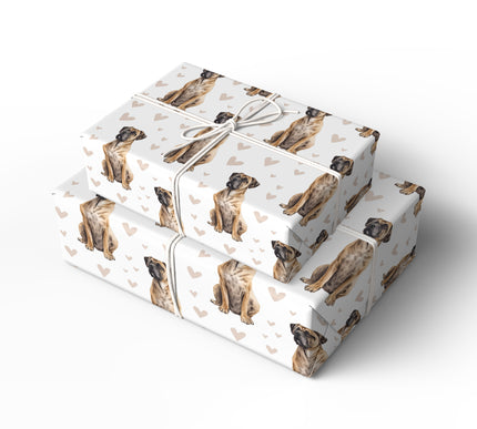 Stoneguard Heart – Bullmastiff watercolor hearts wrapping paper