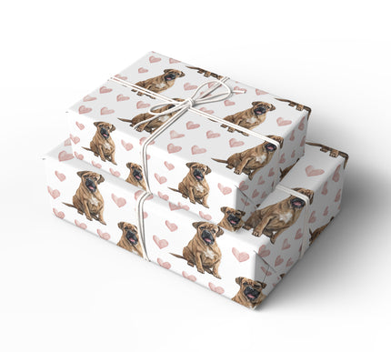 Tenderguard Vale – Boerboel Love Hearts wrapping paper