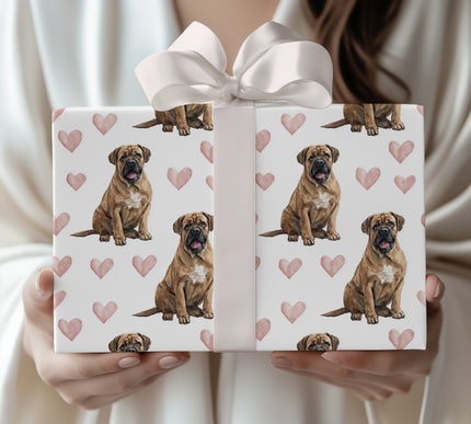 Tenderguard Vale – Boerboel Love Hearts wrapping paper