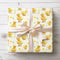 Adorable watercolor yellow duckling wrapping paper with soft spring colors. Perfect for baby gifts, Easter presents, nursery wrapping, and cute animal-themed wrapping paper. 