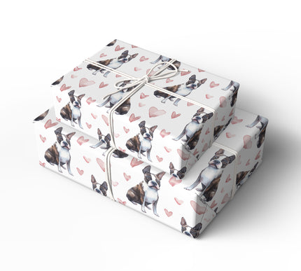 Heartpaw Vale – Boston Terrier Love wrapping paper