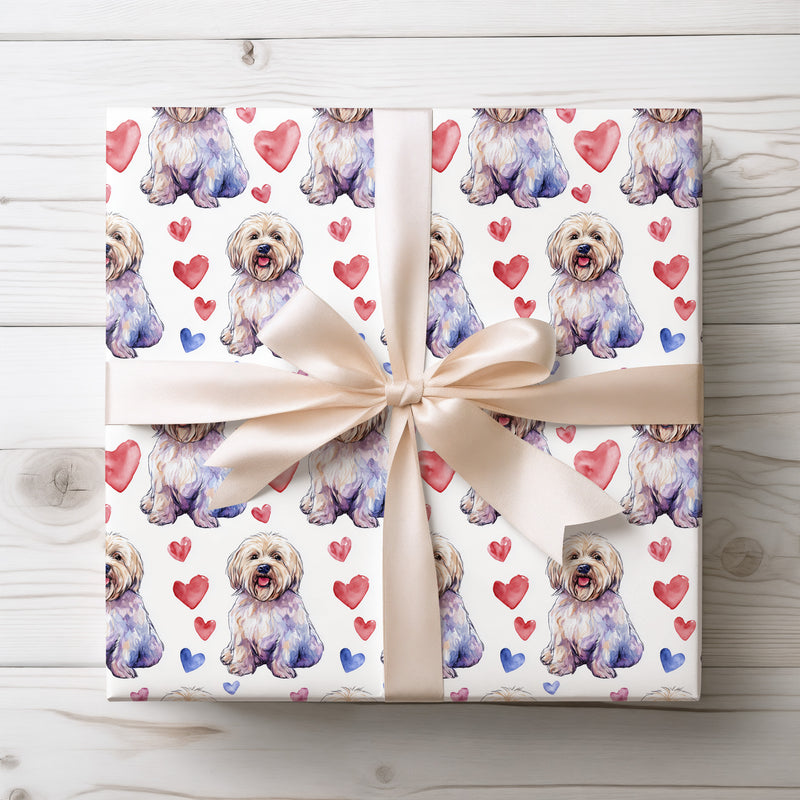 Softpaw Reverie – Bolognese Love Hearts wrapping paper
