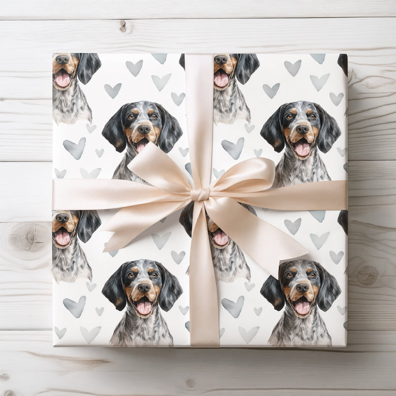 Bluepaw Whisper – Bluetick Coonhound love wrapping paper