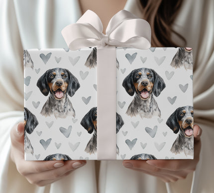 Bluepaw Whisper – Bluetick Coonhound love wrapping paper