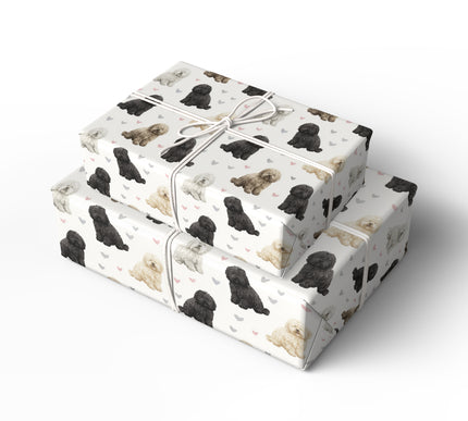Corded Love Spirit – Puli Love Hearts wrapping paper
