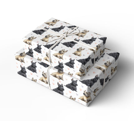Heatherlove Charm – Scottish Terrier love wrapping paper