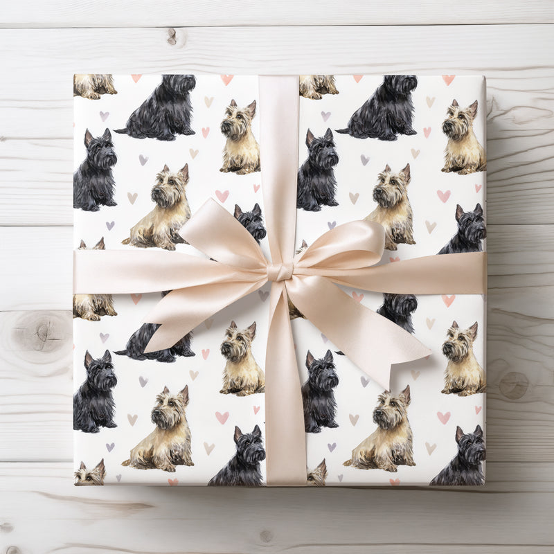 Heatherlove Charm – Scottish Terrier love wrapping paper