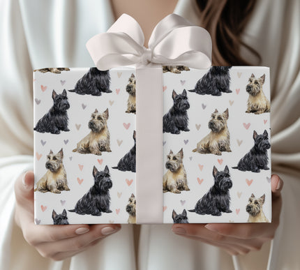 Heatherlove Charm – Scottish Terrier love wrapping paper